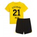 Borussia Dortmund Donyell Malen #21 Replika Babykläder Hemma matchkläder barn 2023-24 Korta ärmar (+ Korta byxor)